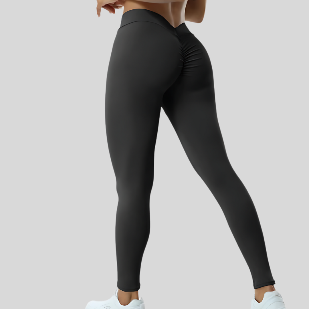 Leggings fitness de cintura alta, push-ups y con detalle en V