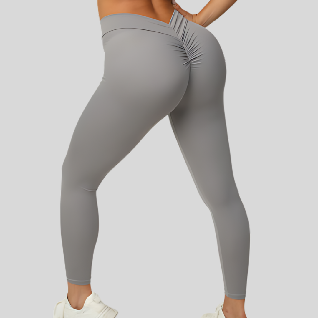 Leggings fitness de cintura alta, push-ups y con detalle en V